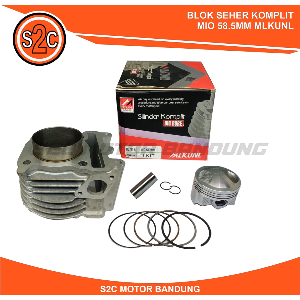 BLOK SEHER KOMPLIT MIO BORE UP 58.5 MM 58,5 MLKUNL LINER LUAR 61.5MM