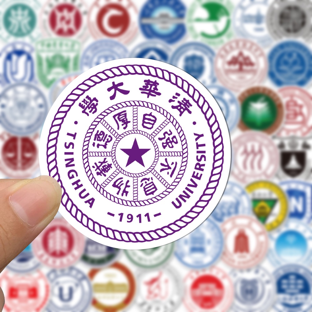 50 Pcs Stiker Emblem Gaya China Tahan Air Untuk Dekorasi Laptop Anak