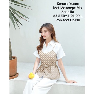 Atasan Kemeja Wanita Casual Terbaru Import Kemeja Yusee Lengan Pendek Ukuran Jumbo Model kekinian Matt Moscrepe Good Quality