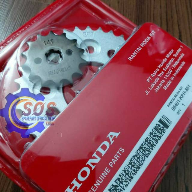 Gear Set Rantai Gir Roda Honda Kharisma Supra X 125 Kirana - Rantai Dan Gir Gear Supra X 125