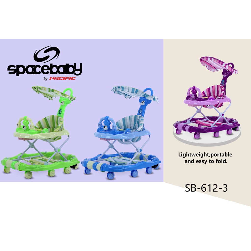 SPACE BABY Baby Walker SB 612-3 Ic Music Kanopi Mainan SPACEBABY [ * FREE PACKING DUS ALAS ]