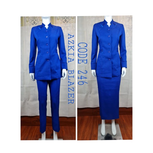 Setelan Blazer/ Setelan Blazer Azkia Biru Benhur