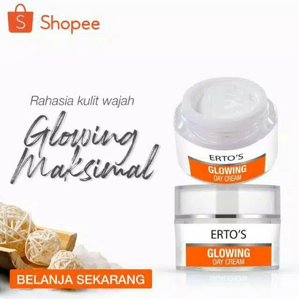 ERTOS GLOWING DAY CREAM WHITENING KRIM ORIGINAL BPOM