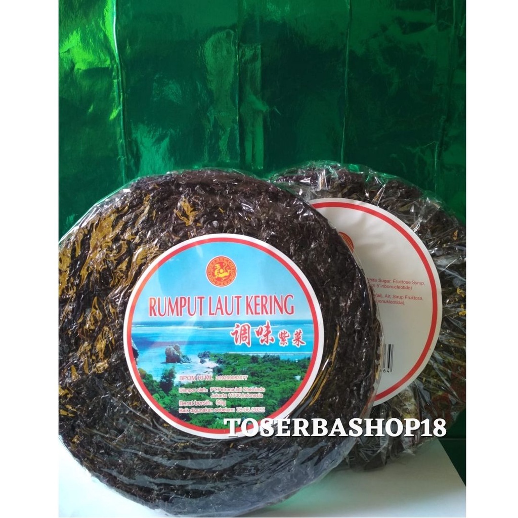

Rumput Laut Kering Bulat 50 Gram / Rumput Laut Chen Liang Ji