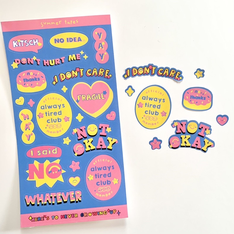 

Summer Tapes - Not Okay Seal Sticker/stiker jurnal/deco sticker
