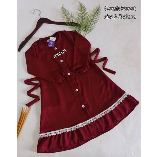 DRESS ANAK/GAMIS BANAT Size M usia 2-3 TAHUN WOLYCREPE ORI SADA HIJAB
