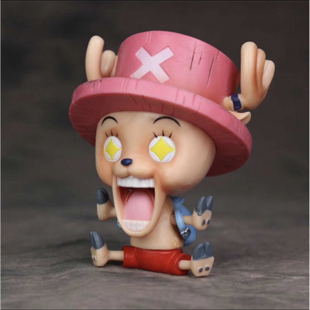 QH ACTION FIGURE ONE PIECE LUFFY ACE ZORO SANJI SABO FRANKY NENDOROID BIG HEAD CHIBI SITTING VER.