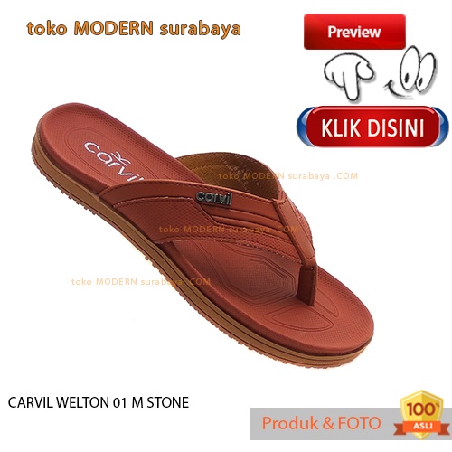 CARVIL WELTON 01 M STONE sandal pria casual sendal jepit