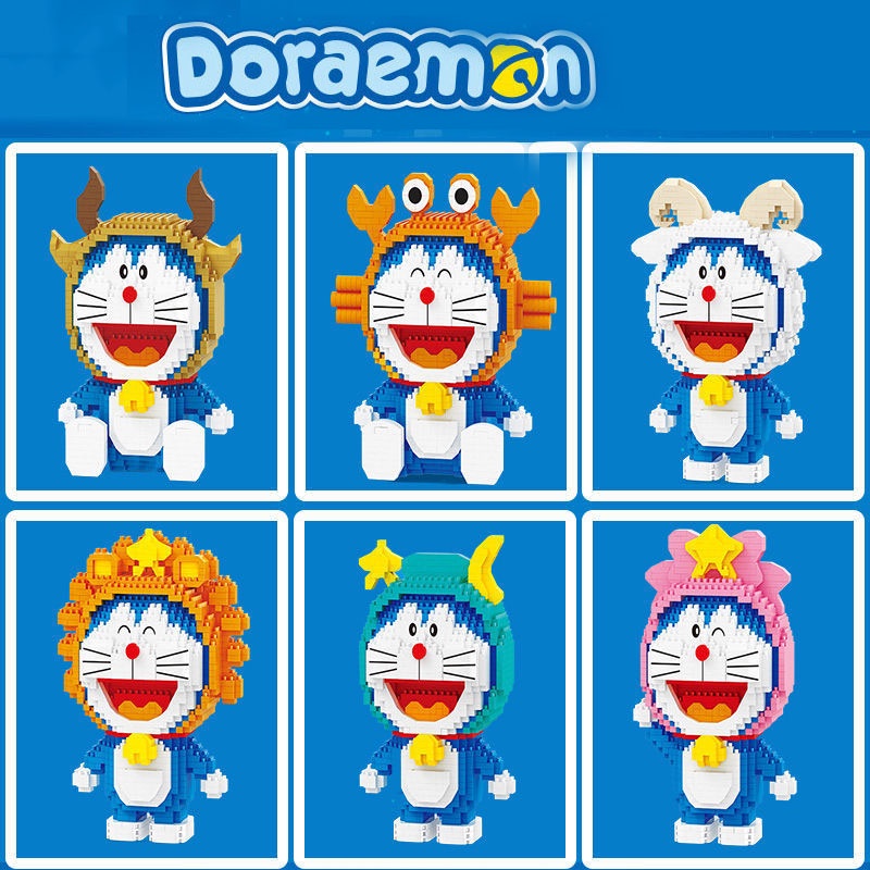 Set Rakitan Mainan Blok Bangunan Boneka Doraemon Zodiak