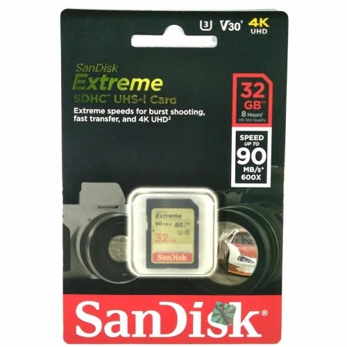 SANDISK SD CARD EXTREME 32GB 90MB/S- SDCARD EXTREME 32 GB 90 MBPS