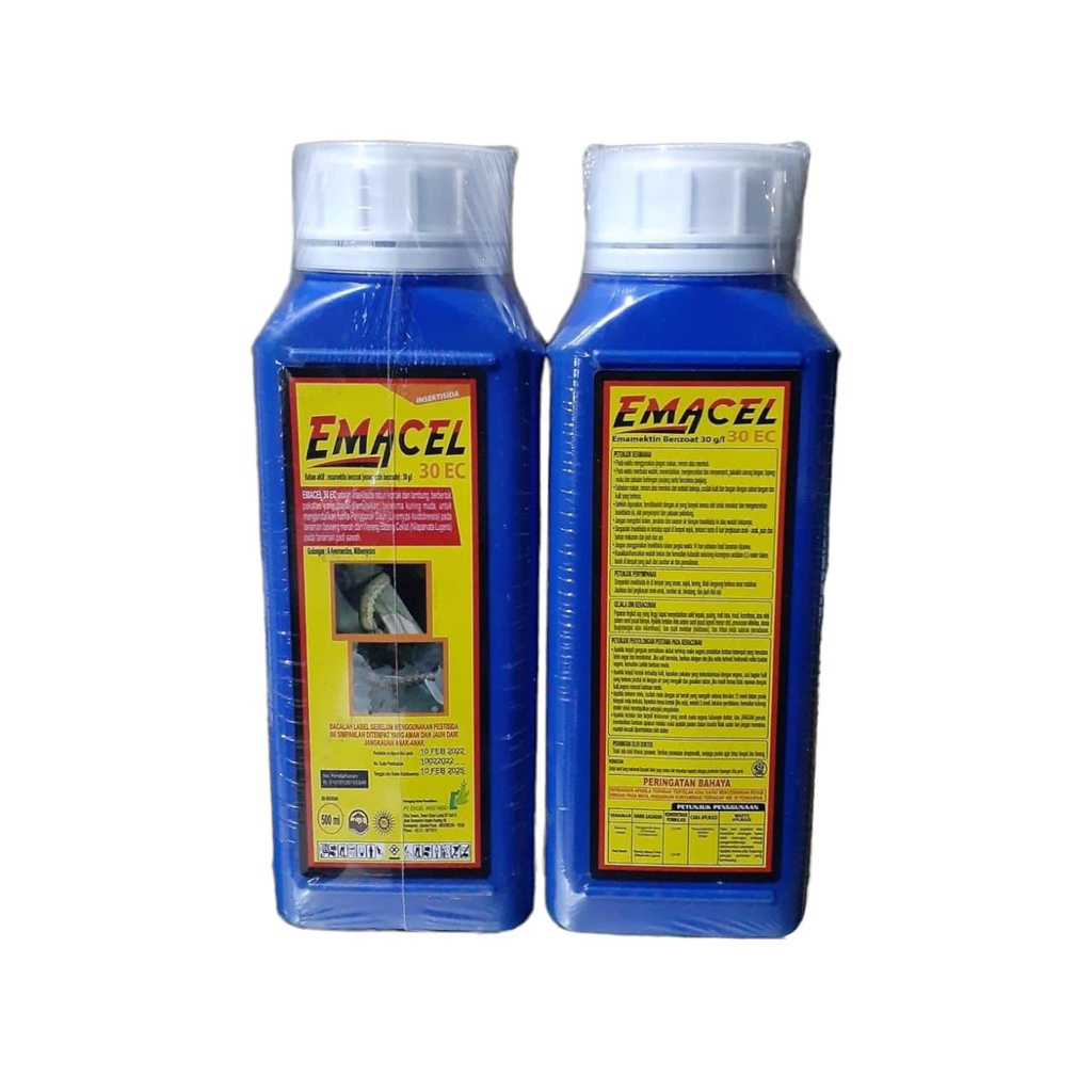 Insektisida Emacel 30 EC 500ml Racun Kontak Dan Lambung Bahan Aktif emamektin benzoat (emamectin benzoate) 30g/l Jimat Siklon Crumble Proclaim Mateni Dk Fenzo