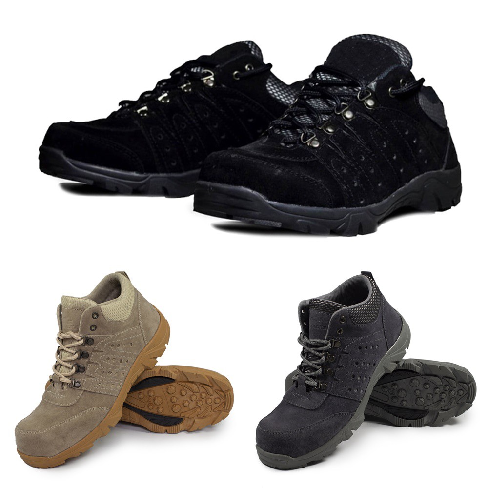 Sepatu Pria Crocodile Larman Low Boots Pendek Safety Outdoor Hiking Murah Bots Gunung Cowok