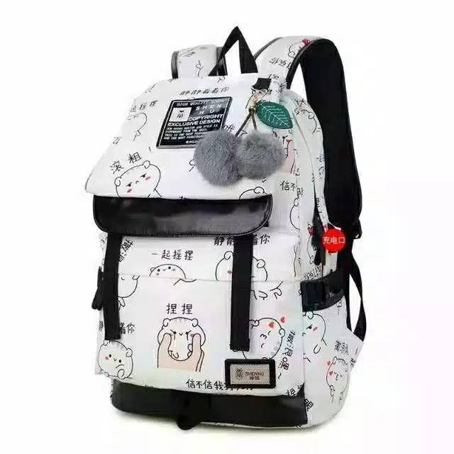 Ransel Stylish Backpack Sekolah Qisswa R997 Ransel Sekolah