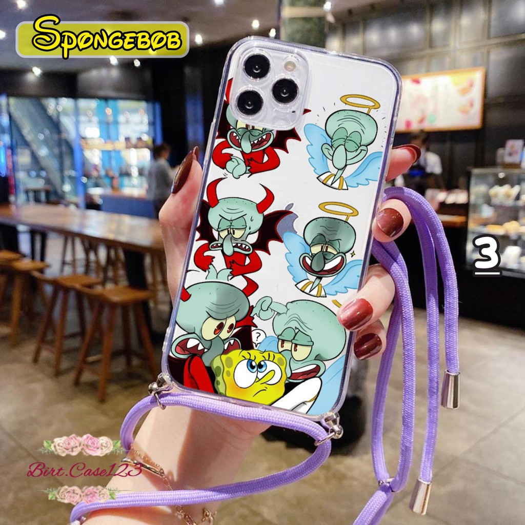 Softcase Slingcase Lanyard Bening SPONGEBOB Samsung A31 A32 A50 A50s A30s A51 M40s A02s BC4470