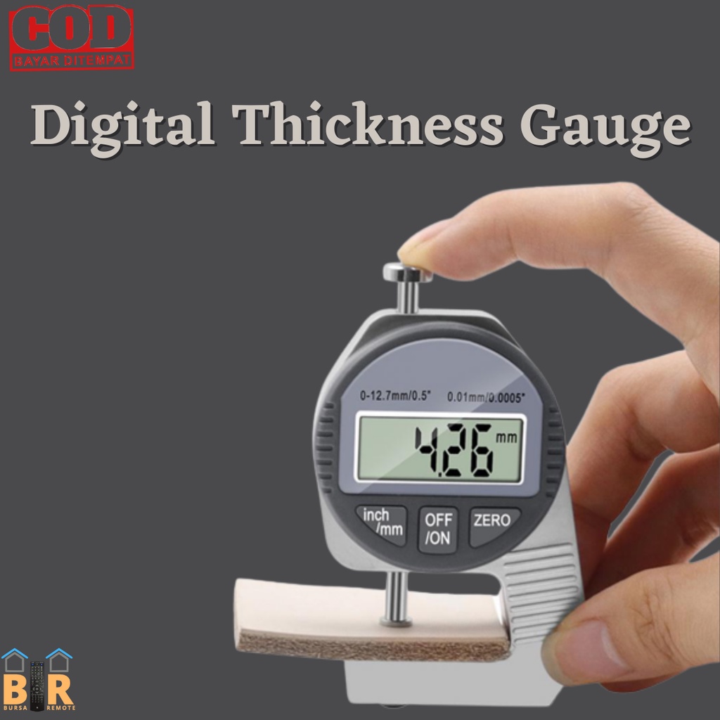 Digital Thickness Gauge alat ukur ketebalan kawat kertas plat