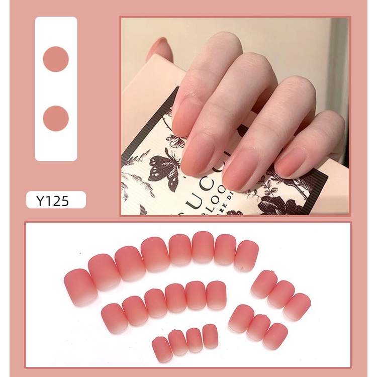 Kuku Palsu Dan Lem Fake Nail Art 3d Kuku Palsu Tahan Air 24 Pcs Kotak Free Lem 156 2