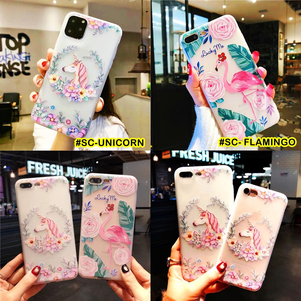 Soft Case Vivo Y91 Y93 Y95 Unicorn Flamingo