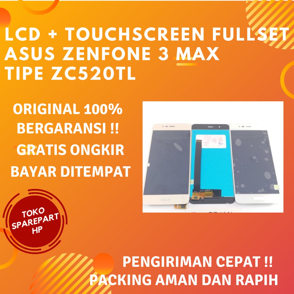 Lcd Fullset Asus ZC520TL Original Layar Lcd + Touchscreen Asus Zenfone 3 Max Ori Fulset
