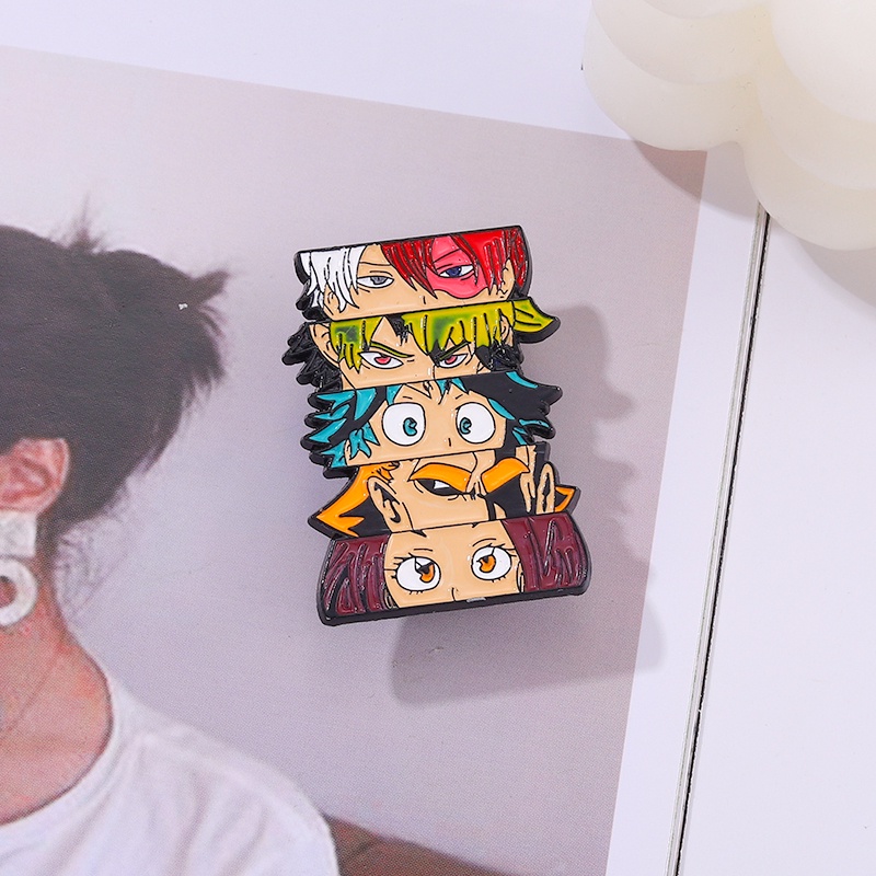 Bros Pin Enamel Desain Kartun Anime My Hero Academia Bahan Metal Untuk Aksesoris Kerah