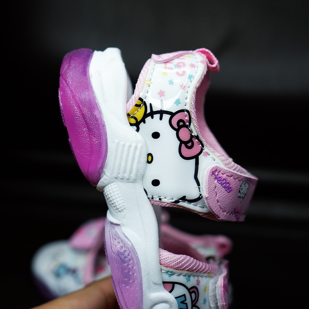 Sepatu  SANDAL Anak Perempuan LED IMPORT Model Terbaru HELLO KITTY 002