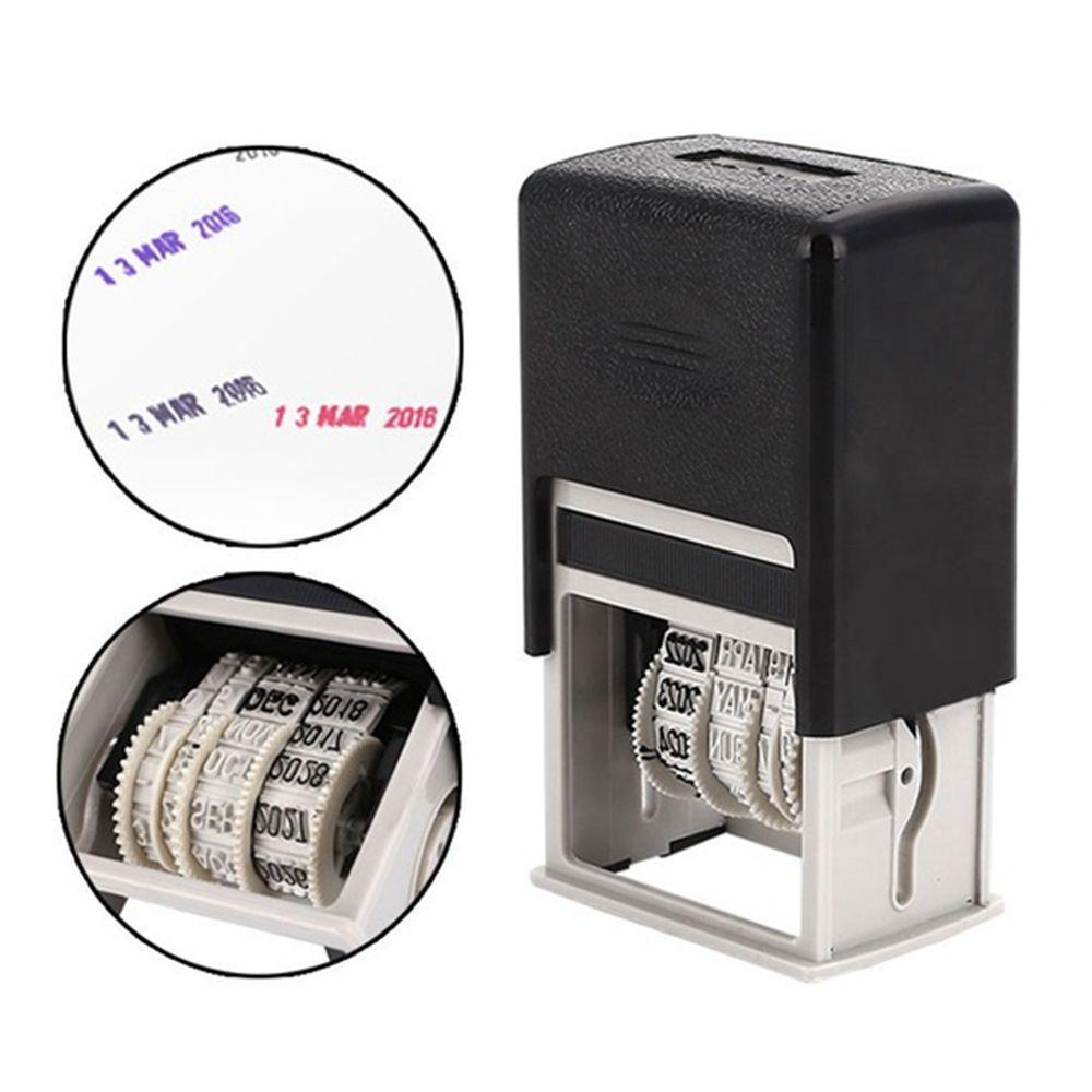 Lanfy Date Stamps Mini Plastik Self-Inking Stamping Nyaman Scrapbooking Roller Emboss Seal Perlengkapan Segel Tanggal