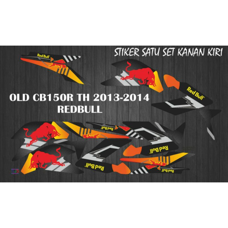 stiker striping decal variasi old cb150R tahun 2013-2014 red bull