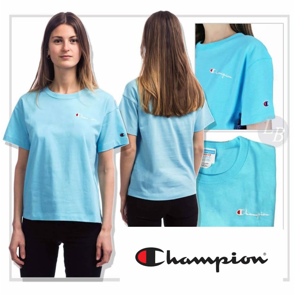  Champion  crewneck T shirt women Kaos  polos cewe wanita  