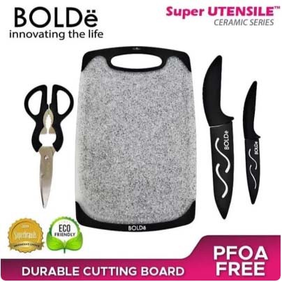 Bolde Super Utensil Cutting Board Set 3+1 Piso Pemotong Talenan Pisau