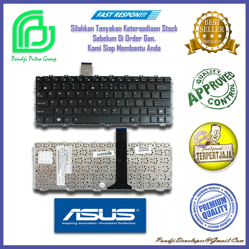Keyboard Asus EeePC 1025 1025C 1025CE EeePC Flare Series HITAM