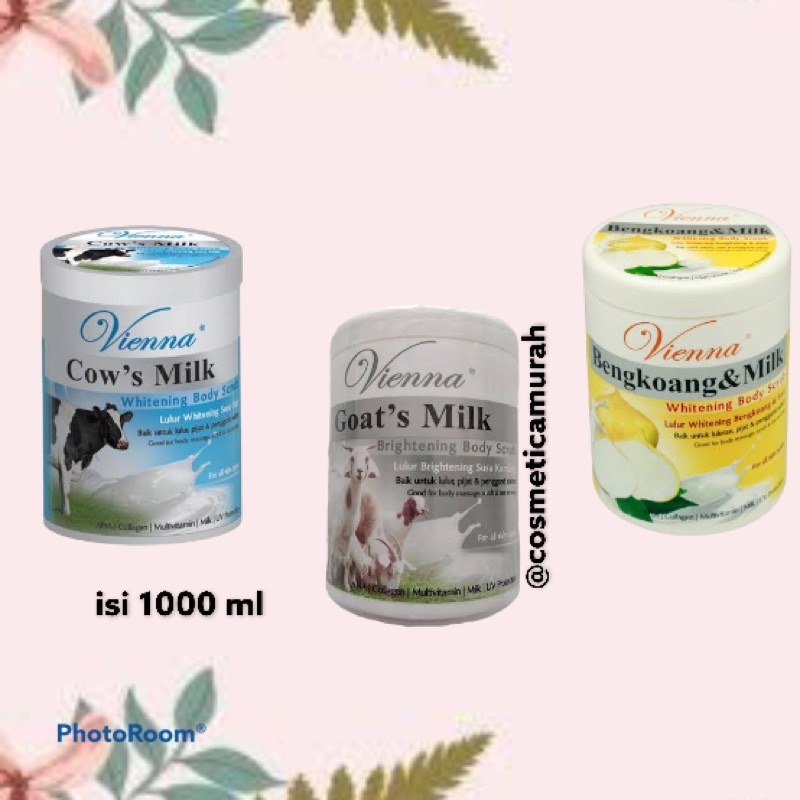 isi 1000 ml | vienna body scrub original| lulur mandi vienna 1 kg