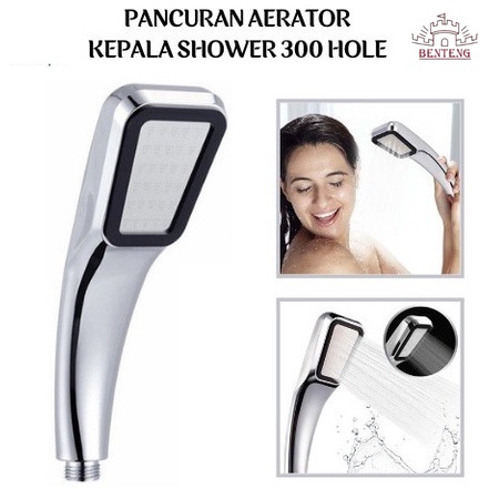 KS300 - PANCURAN AERATOR Shower Kepala Mandi 300 Lubang Tekanan Tinggi