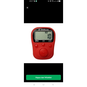 (SXH)TASBIH DIGITAL LED RECHARGEABLE 5 CHANNEL 6 DIGITS + KABEL CAS modul PSL-1305