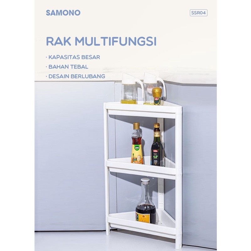 RAK MULTIFUNGSI SAMONO SSR04 Rak 3 Susun Dapur Penyimpanan Makanan