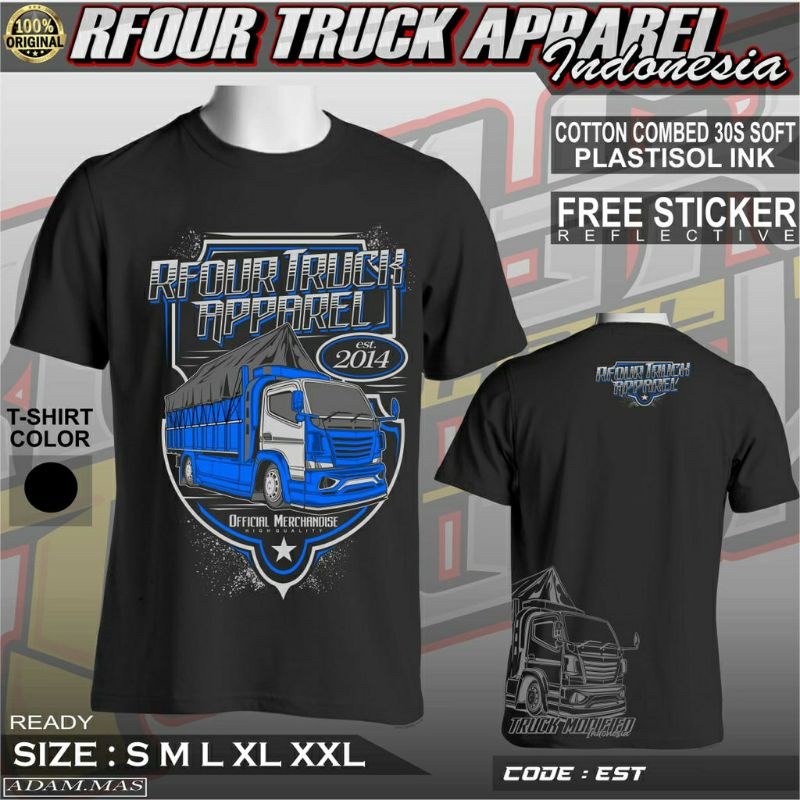 Kaos distro gambar truck | driver muda | kaos truck - Baju Kaos Distro