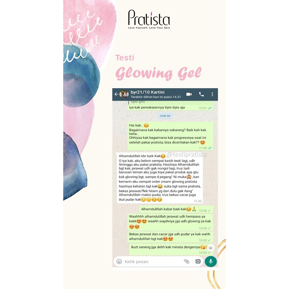 Cream Glowing Gel Pratista BPOM - Rahasia Kecantikan Wanita Glowing - Krim Wajah Glowing