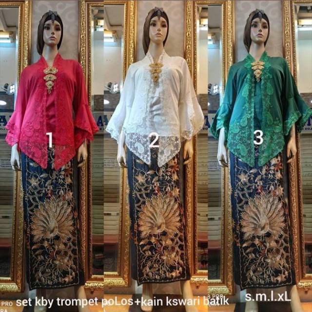 Kebaya atasan modern katun polos