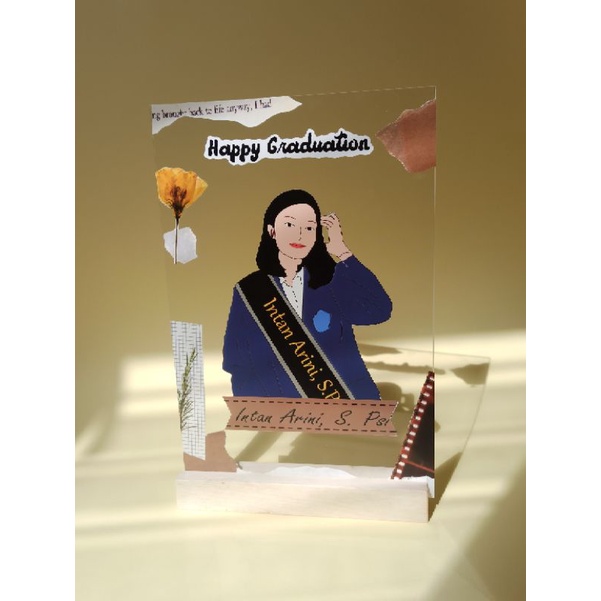 

Acrylic + kayu ukuran a4