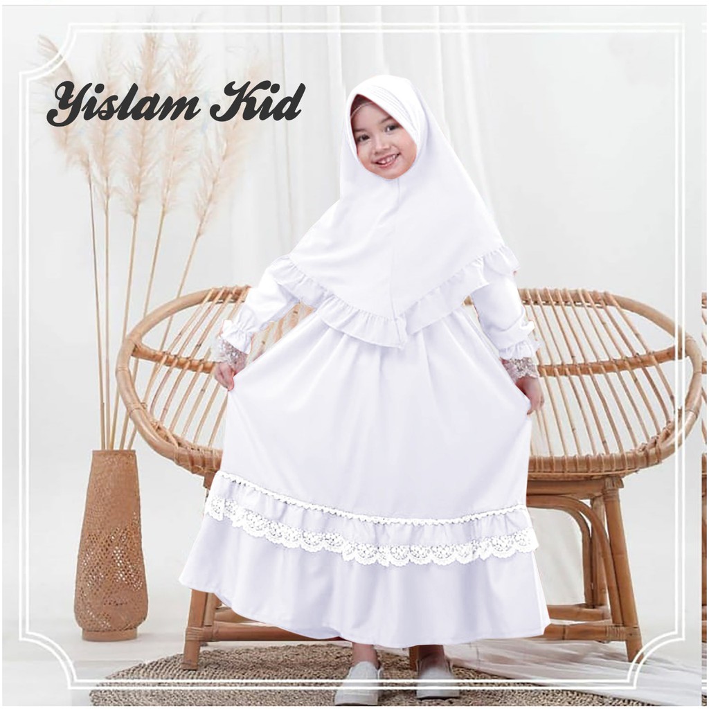 FenishaStore Baju Gamis Anak Perempuan Terbaru YISLAM Kids usia 7-9 tahun