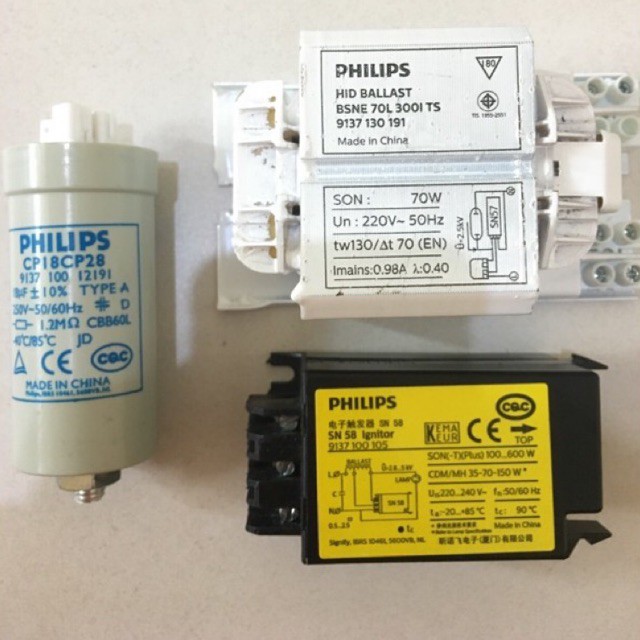 Set Komplit lampu SON SON-T 70 watt merkuri mercury komponen asli Capacitor Ballast Ignitor Murah