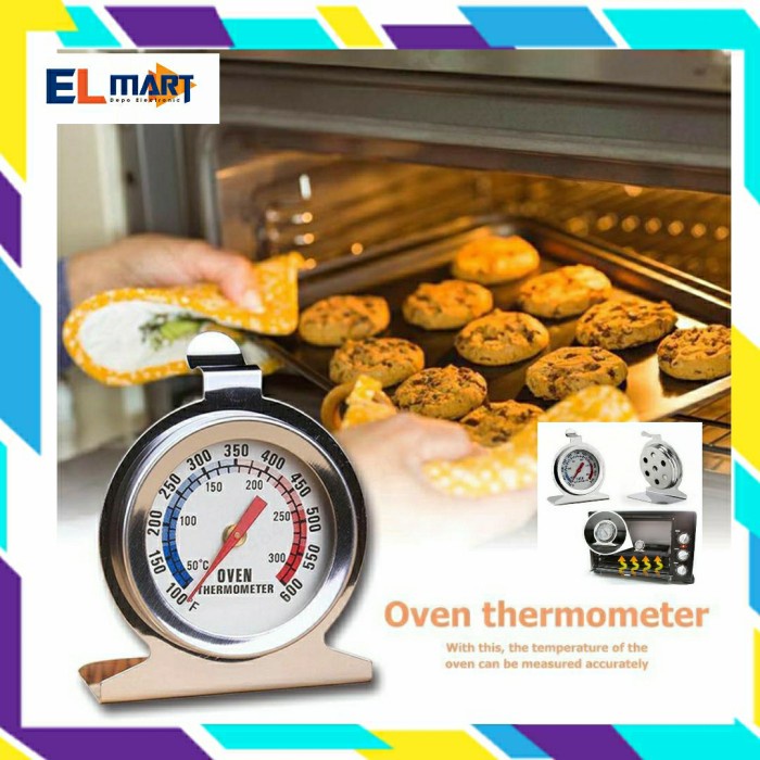 Thermometer Termometer Oven Stainless Pengukur Suhu Oven hingga 300⁰