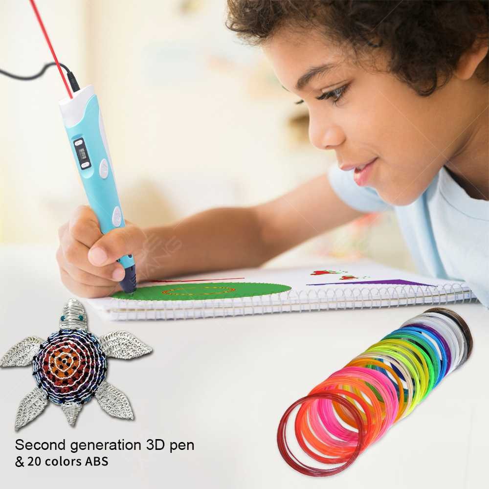 Paling Dicari ! 3D-PEN2 Pena Magic Drawing Printer with 9 Meter PLA Filament - DW-G2