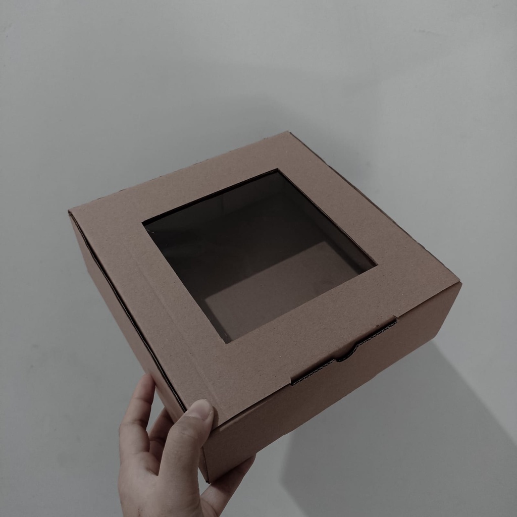 

BOX MIKA 25x25x10 30x30x5 30x30x10 kardus die cut, untuk kue hampers gift box mika