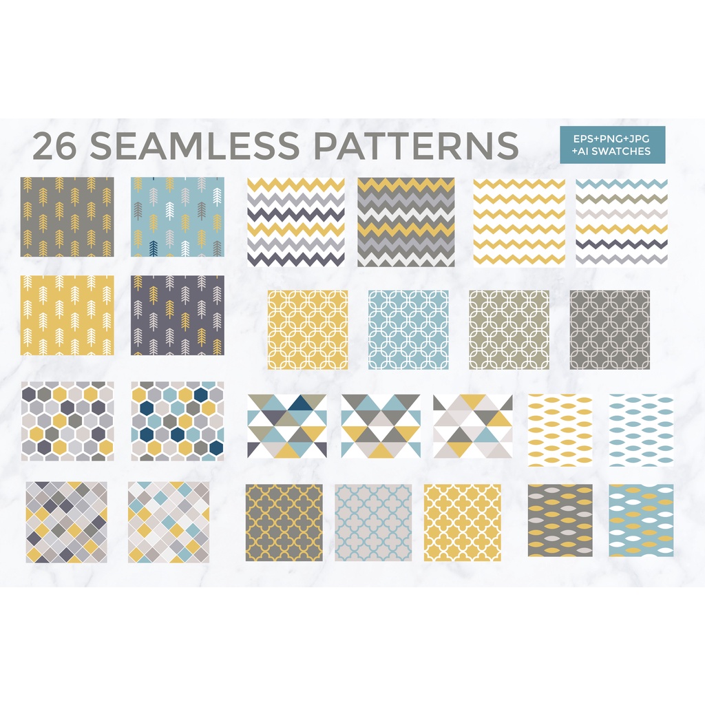 26 Vector Patterns Trendy Colors