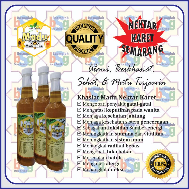 

Madu Nektar Karet Full Nektar 630 Gram Murni Asli 100% - Madu Basmalah