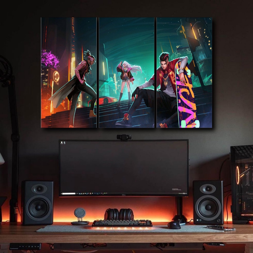 Hiasan Dinding Kamar Aesthetic Gaming Pajangan Diding  Poster Kayu mdf