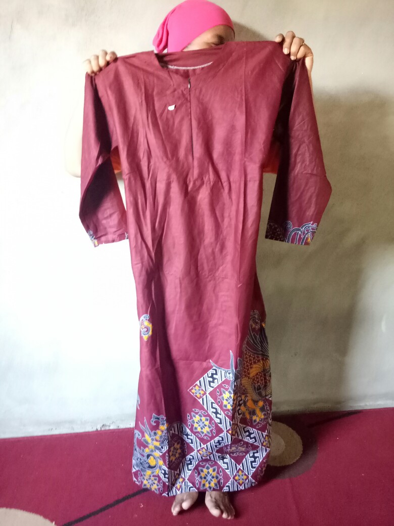 Ms Gamis Batik Sriwedari|manggar|padi Macam Mt Maxi Jumbo Bumil/busui Katun Sogan Allsize Ld104-120
