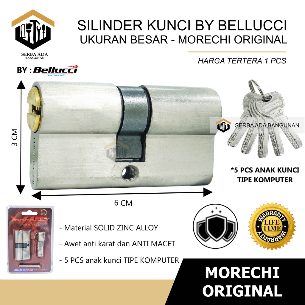 Silinder kunci pintu Morechi computer bagus murah ANAK KUNCI 4/5pcs 60mm