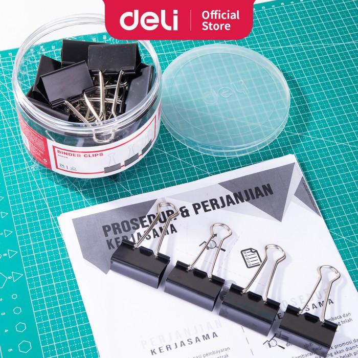 

Klip | Deli Klip Binder / Binder Clip - Hitam&Black 24/Tube 41Mm E8562A