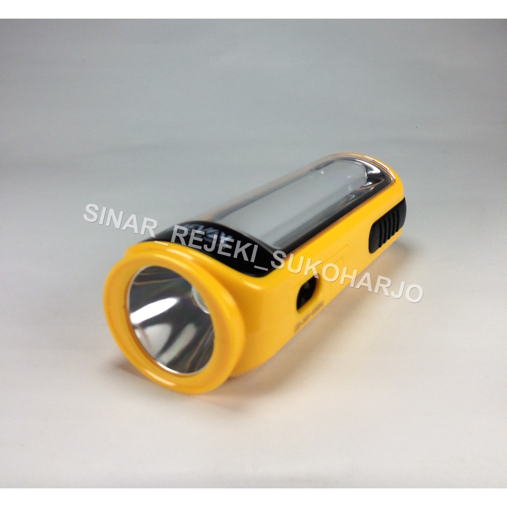 MEVAL 12 BRIGHT LED EMERGENCY LAMP + SENTER Cas Charge Baterai Isi Ulang - PUTIH