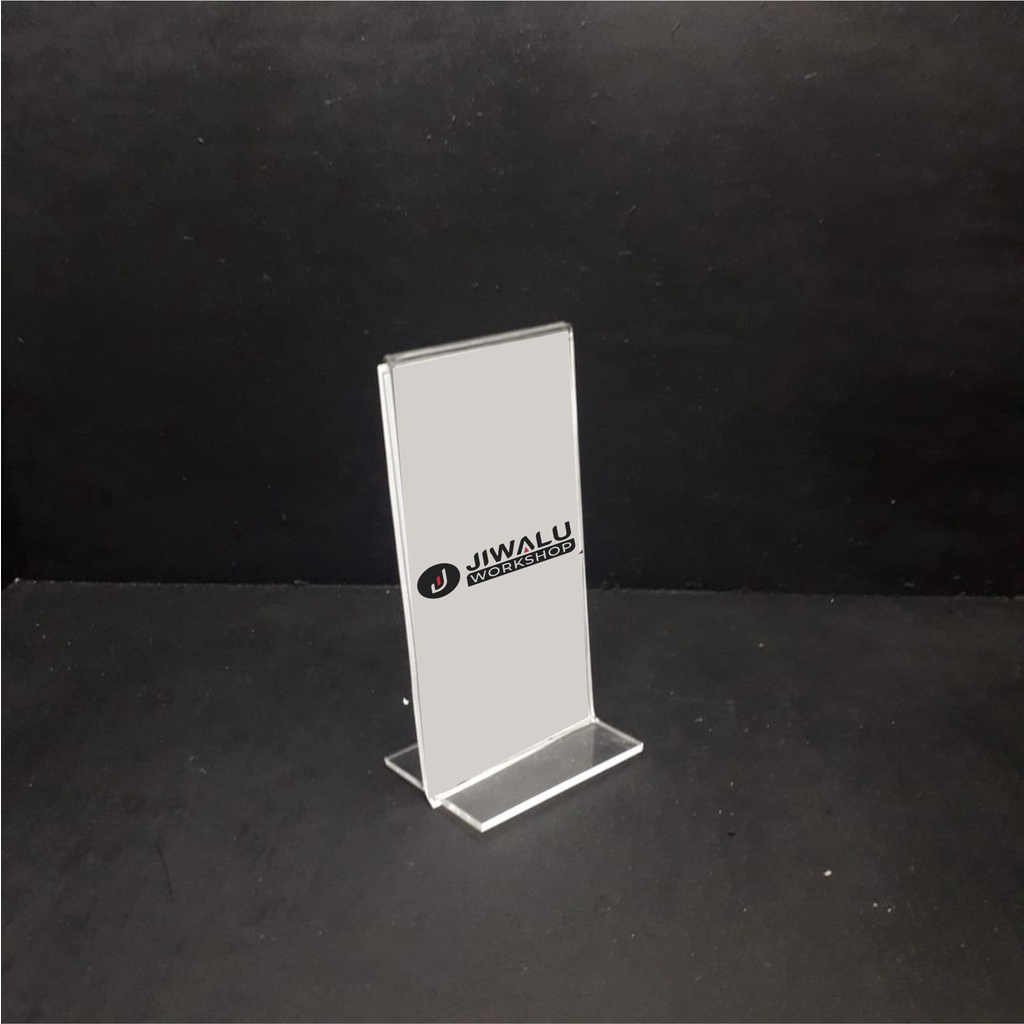 

PAPAN / STAND KARTU NAMA / KARTU BISNIS NAME TAG AKRILIK MEJA KANTOR PRICE TAG UK 05 x 10cm MODEL T